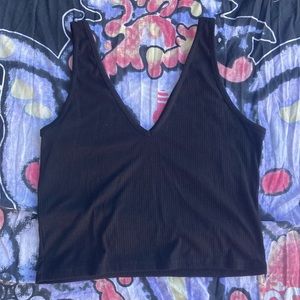 Black cropped top